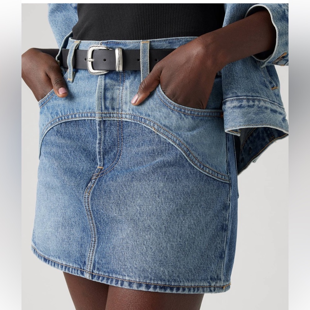 Levi's Blue Casual Mini Skirt